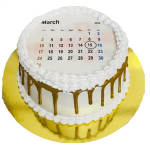 Anniversary Calendar Photo Cake